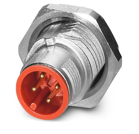 Phoenix Contact Circular Connector, 4 Contacts, Rear, M12 Connector, Plug, Male, IP67