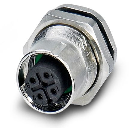 Phoenix Contact Circular Connector, 4 Contacts, Rear, M12 Connector, Socket, Female, IP67, SACC Series
