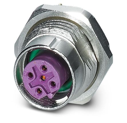 Phoenix Contact Circular Connector, 5 Contacts, Rear, M12 Connector, Socket, Female, IP67, SACC Series