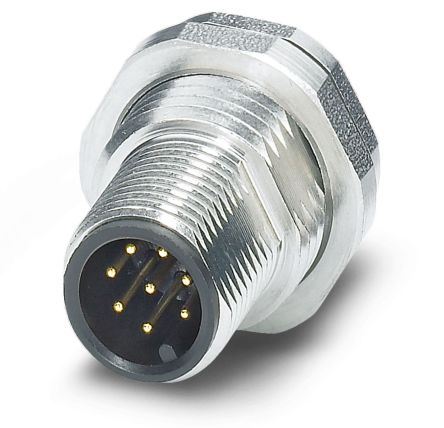 Phoenix Contact Circular Connector, 8 Contacts, Rear, M12 Connector, Plug, Male, IP65, IP67, IP69K