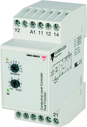 Carlo Gavazzi CLD Series Conductive Level Sensor, DIN Rail, Housing ABS