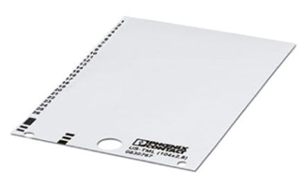 Phoenix Contact Panel Marker, 104 mm Length 0830839 White