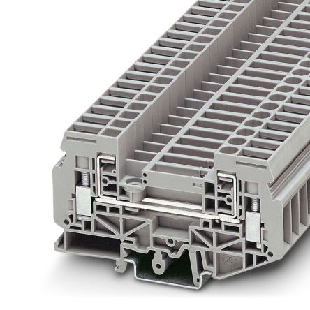 Phoenix Contact 3026706 URDK 6 Series Feed Through Terminal Block Grey, 1-Level, Screw