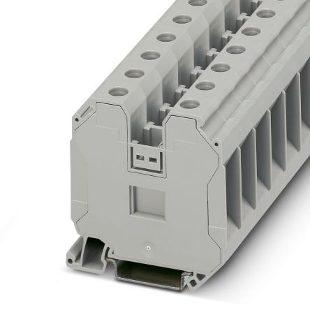 Phoenix Contact 3047727 UT 35 IB Series Feed Through Terminal Block Grey, 1.5mm², 50 mm², 1-Level, Screw, ATEX, EAC Ex,