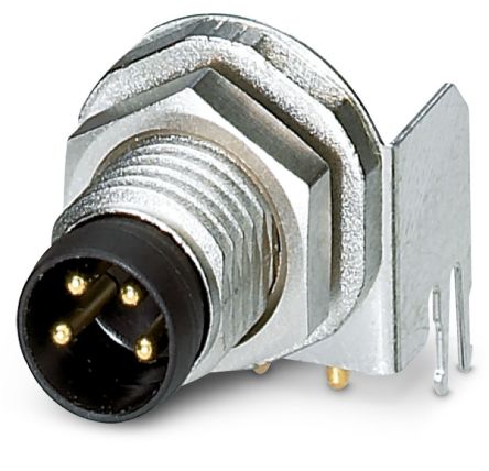 Phoenix Contact Circular Connector, 4 Contacts, Rear, M8 Connector, Plug, Male, IP67