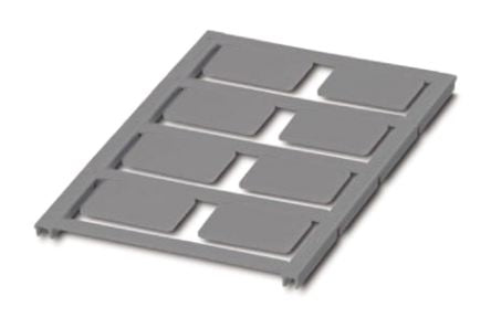 Phoenix Contact Panel Marker, 27 mm Length, 0.5 mm Height 0825477 Silver
