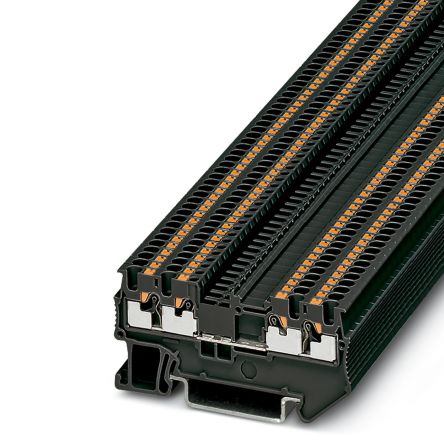 Phoenix Contact PT 1.5/S-QUATTRO BK Series Feed Through Terminal Block Push-in