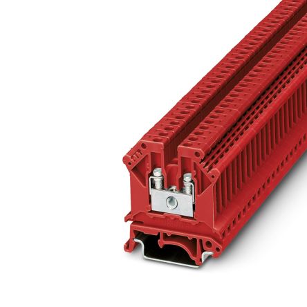 Phoenix Contact 0719139 UK3 N RD Series Feed Through Terminal Block Red, 0.2mm², 4 mm², 1-Level, Screw