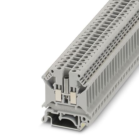 Phoenix Contact 3048441 UK5 N CB Series Feed Through Terminal Block Grey, 0.2mm², 6 mm², 1-Level, Screw