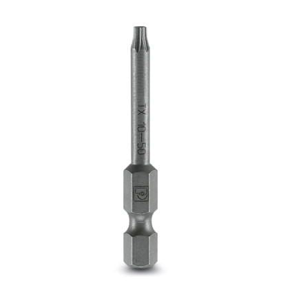 Phoenix Contact Screwdriver Bit, 6.35 mm Tip, T10 Tip, Torx Drive, 50 mm Overall 5-Piece