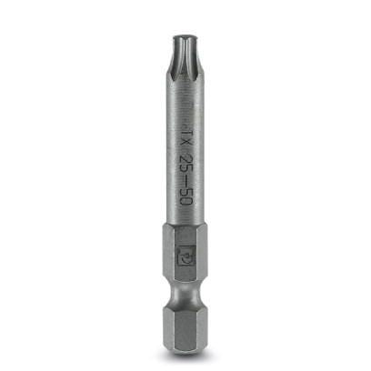 Phoenix Contact Screwdriver Bit, 6.35 mm Tip, T25 Tip, Torx Drive, 50 mm Overall 5-Piece