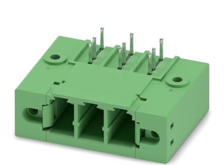 Phoenix Contact PC 5/ 3-GFU-7.62 Series Pluggable Terminal Block, 3-Contact, 7.62 mm Pitch, 1 Row, 1721025