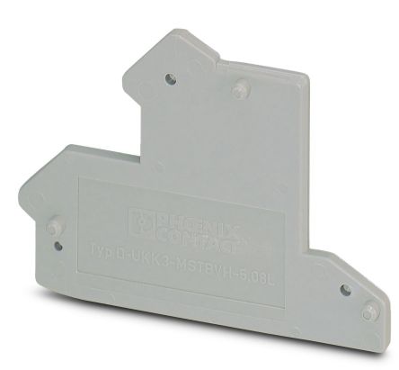 Phoenix Contact D-UKK 3-MSTBVH-5.08 L Series End Cover for Use with Grey