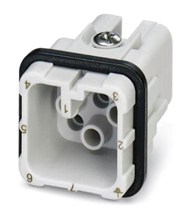 Phoenix Contact HC-D7-I-CT-M Series Heavy Duty Power Connector Insert, 7-Contact, 3 Row, 1584334
