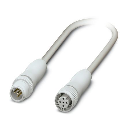 Phoenix Contact Male 5 way M12 to Female 5 way M12 Sensor Actuator Cable, 3 m