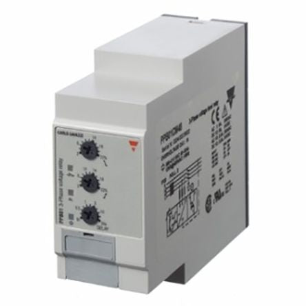 Carlo Gavazzi Monitoring Relay, 3 Phase, 323/475 V ac Monitor Range, SPDT, DIN Rail, 380V ac, 415 V ac 24 V dc