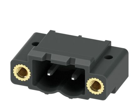 Phoenix Contact CC 2.5/ 2-GF-5.08 P26THR Series Pluggable Terminal Block, 2-Contact, 5.08 mm Pitch, 1 Row, 1954692