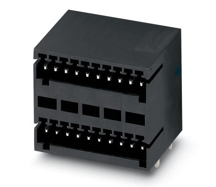 Phoenix Contact MCD 0.5/12-G1-2.5 HT BK Series Pluggable Terminal Block, 12-Contact, 2.5 mm Pitch, 2 Row, 1955141