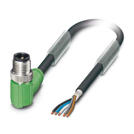 Phoenix Contact Male 5 way Right Angle to Unterminated 5 way Unterminated Sensor Actuator Cable, 10 m