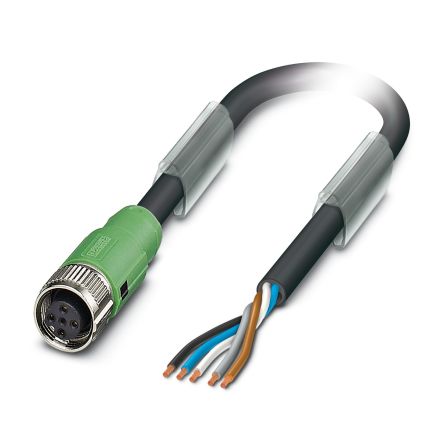 Phoenix Contact Male 5 way M12 to 5 way Unterminated Sensor Actuator Cable, 10 m