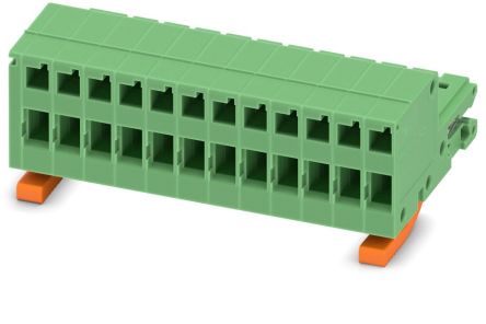 Phoenix Contact ZEC 1.0/12-ST-3.5 C1 R1.12 Series PCB Terminal Block, 12-Contact, 3.5 mm Pitch, 1 Row, 1893782