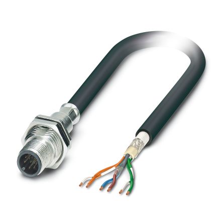 Phoenix Contact Male 8 way M12 to 6 way M16 Sensor Actuator Cable, 500 mm