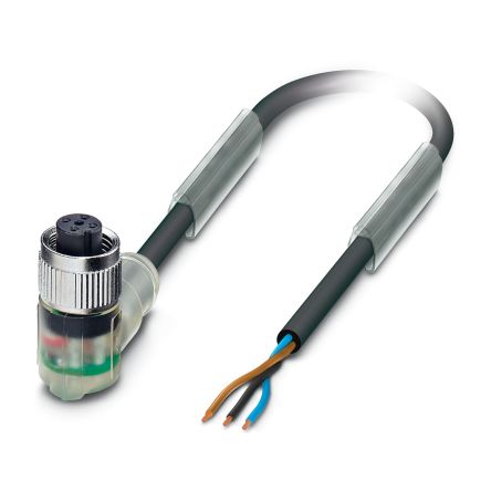 Phoenix Contact Female 3 way M12 to 3 way Unterminated Sensor Actuator Cable, 1.5 m