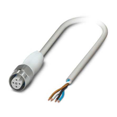 Phoenix Contact Female 4 way M12 to 4 way Straight Socket M12 Sensor Actuator Cable, 1.5 m