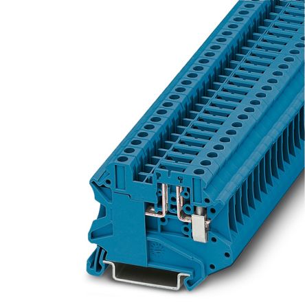 Phoenix Contact 3073283 UT 4-TG BU Series Disconnect Terminal Block Blue, 0.14mm², 6 mm², 1-Level, Screw