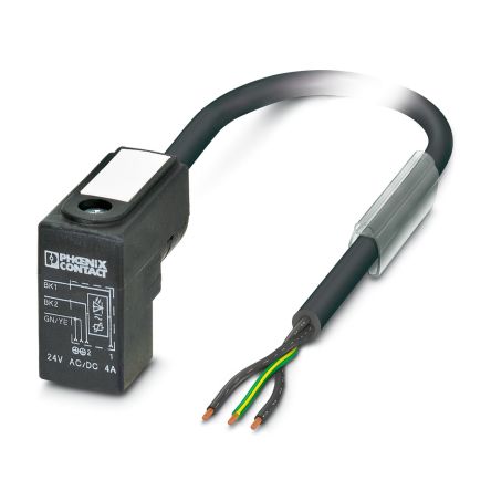 Phoenix Contact 3 way DIN 43650 Form C to 3 way Unterminated Sensor Actuator Cable, 10 m