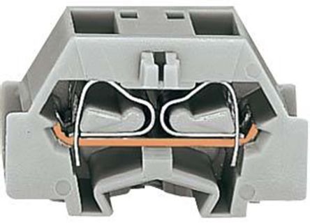 WAGO 261-331 261 Series Modular Terminal Block Grey, 2.5mm², 1-Level, Cage Clamp
