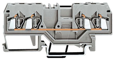 WAGO 280-833 280 Series Feed Through Terminal Block Grey, 2.5mm², 1-Level, Cage Clamp