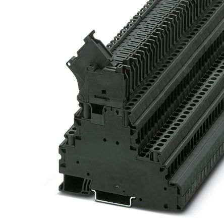 Phoenix Contact 3214325 UT 4-L/HESI (5X20) Series Fuse Modular Terminal Block Black, 4mm², 2-Level Fused, Screw, IECEx,