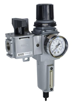 Parker P31 Filter Regulator, 5 μm, 1/2 in, Manual, 8 bar