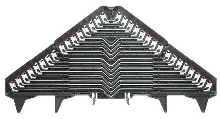 Weidmüller 1173650000 P Series DIN Rail Terminal Block Black, 16-Level, Push-in