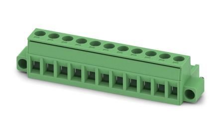 Phoenix Contact MSTB 2.5/11-STF-5.08 EX Series Pluggable Terminal Block, 11-Contact, 5 mm Pitch, 1 Row, 1795640