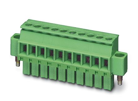 Phoenix Contact MCVW 1.5/17-STF-3.5 Series Pluggable Terminal Block, 17-Contact, 3.5 mm Pitch, 1 Row, 1798333