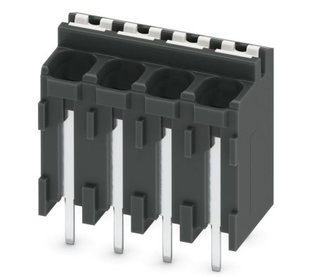 Phoenix Contact SPT-THR 1.5/4-V-3.81 P26 Series PCB Terminal Block, 4-Contact, 3.81 mm Pitch, 1 Row, 1822448