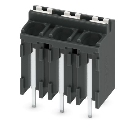 Phoenix Contact SPT-THR 1.5/3-V-5.0 P26 Series PCB Terminal Block, 3-Contact, 5 mm Pitch, 1 Row, 1822545