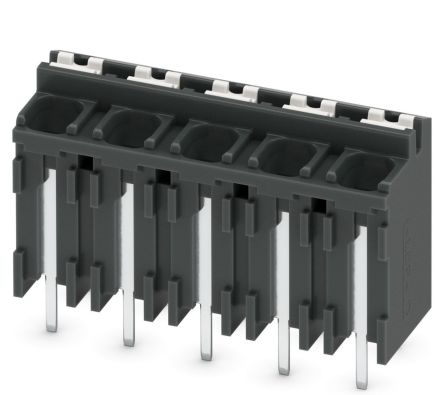 Phoenix Contact SPT-THR 1.5/5-V-5.0 P26 Series PCB Terminal Block, 5-Contact, 5 mm Pitch, 1 Row, 1822561