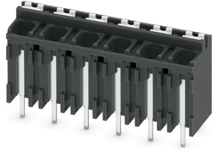 Phoenix Contact SPT-THR 1.5/6-V-5.0 P26 Series PCB Terminal Block, 6-Contact, 5 mm Pitch, 1 Row, 1822574