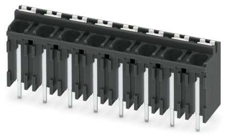 Phoenix Contact SPT-THR 1.5/8-V-5.0 P26 Series PCB Terminal Block, 8-Contact, 5 mm Pitch, 1 Row, 1822590