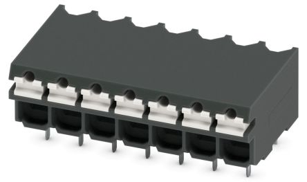 Phoenix Contact SPT-THR 1.5/7-H-3.5 P26 Series PCB Terminal Block, 7-Contact, 3.5 mm Pitch, 1 Row, 1822804