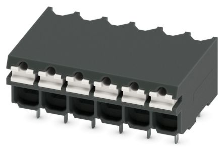 Phoenix Contact SPT-THR 1.5/6-H-3.5 P26 Series PCB Terminal Block, 6-Contact, 3.5 mm Pitch, 1 Row, 1822794