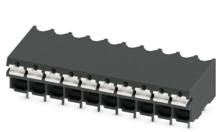 Phoenix Contact SPT-THR 1.5/10-H-3.5 P26 Series PCB Terminal Block, 10-Contact, 3.5 mm Pitch, 1 Row, 1822833