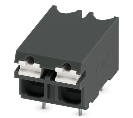 Phoenix Contact SPT-THR 1.5/2-H-5.0 P26 Series PCB Terminal Block, 2-Contact, 5 mm Pitch, 1 Row, 1822972