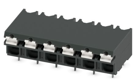 Phoenix Contact SPT-THR 1.5/6-H-5.08 P26 Series PCB Terminal Block, 6-Contact, 5.08 mm Pitch, 1 Row, 1823120