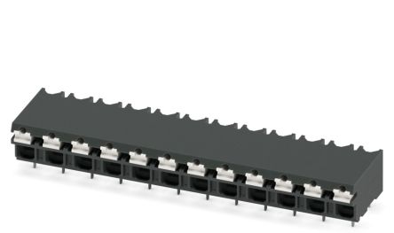 Phoenix Contact SPT-THR 1.5/12-H-5.08 P26 Series PCB Terminal Block, 12-Contact, 5.08 mm Pitch, 1 Row, 1823188