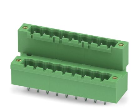 Phoenix Contact MDSTBV 2.5/ 9-GF Series Pluggable Terminal Block, 9 Contact(s), 5 mm Pitch, 2 Row