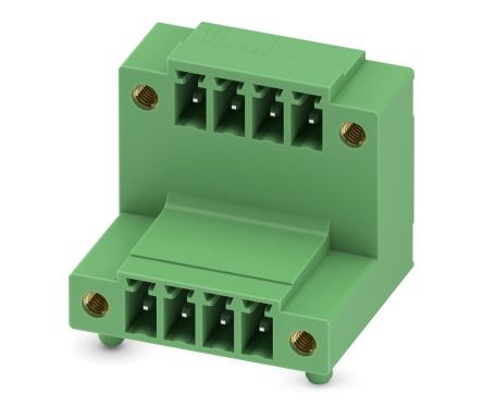 Phoenix Contact MCD 1.5/ 4-GF-3.81 Series Pluggable Terminal Block, 4 Contact(s), 3.81 mm Pitch, 2 Row